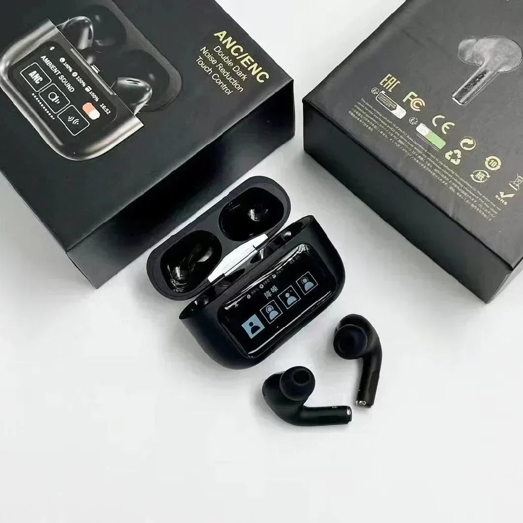 A9 Pro Earbuds Anc/enc Dauble Dark Tuch Screen Display Noise