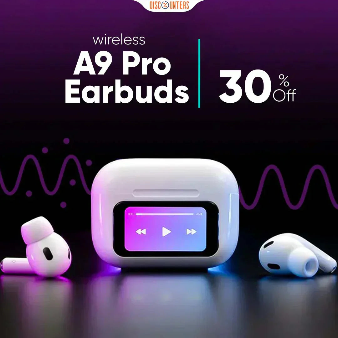 A9 Pro Earbuds Anc/enc Dauble Dark Tuch Screen Display Noise